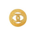Chanel Round Open CC Large Brooch