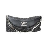 Chanel Black Chain Stitch Quilted Flap Bag