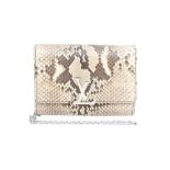 λ Louis Vuitton Natural Python Chain Clutch Louise PM