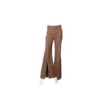 Chloe Brown Wool Split Flare Trouser - Size 38