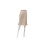 Louis Vuitton Beige Wool Godet Skirt