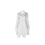 Gucci Ivory Metallic Jacquard Coat - Size 42