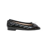 Chanel Black Quilted CC Ballet Flat - Size 38.5