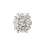 Chanel Enamel Crystal Statement Ring