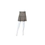 Chanel Beige Wool Tweed Pleat Skater Skirt - Size 36