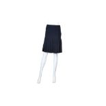 Chanel Navy Silk Sewn Down Pleat Skirt