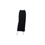 Chanel Black Linen Button Back Long Skirt - Size 38