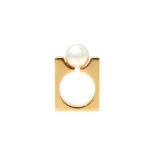 Chloe Ivory Pearl Darcey Square Ring - Size 52