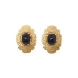 Chanel Black Gripoix Clip On Earrings