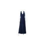 Alice + Olivia Navy Pleat Maxi Dress - Size US 2