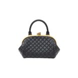 Chanel Black Paris In Rome Colosseum Lock Bowling Bag