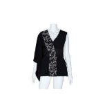 Alexander McQueen Black Embellished Kimono Top - Size 42