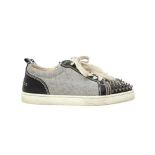 Christian Louboutin Black Lou Spike Sneaker - Size 39