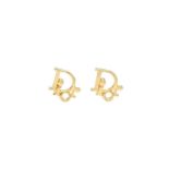 Christian Dior Monogram Pierced Earrings