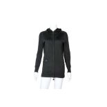 Chanel Sport Line Black Knit Zip Hoodie - Size 40