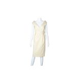 Alexander McQueen Cream Wool Dress- Size 44