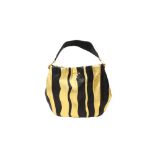 Prada Metallic Gold Wave Stripes Hobo Bag