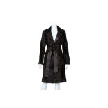 Fendi Brown Pony Fur Belted Coat - Size 44