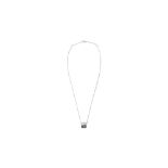 Gucci White Gold Monogram Diamond Icon Necklace