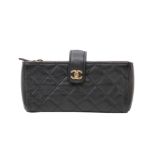 Chanel Black Quilted Mini Pouch