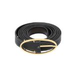 Loro Piana Black Double Wrap Belt - Size 80