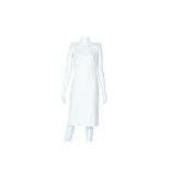 Alexander McQueen Cream Sleeveless Shift Dress - Size 40