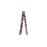 Fendi Magenta Flower Silk Print Bandeau Wrappy