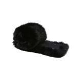 Versace Black Fox Fur Scarf
