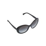 Chanel Black CC Oval Sunglasses