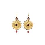 Dolce & Gabbana Red Ornate Pierced Earrings