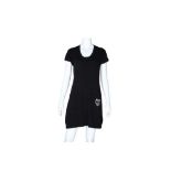 Chanel Black Cashmere Coco Sheild Dress - Size 42