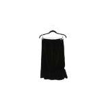 Vivienne Westwood Black Velvet Fluted Skirt - Size 12