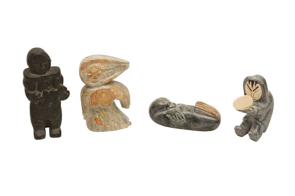 A GROUP OF NORTH-EASTERN CANADIAN INUIT SOAPSTONE CARVINGS
