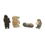 A GROUP OF NORTH-EASTERN CANADIAN INUIT SOAPSTONE CARVINGS