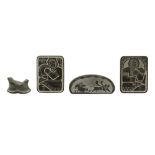 A GROUP OF CANADIAN INUIT CARVED SOAPSTONE CARVINGS