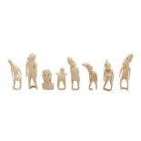 A COLLECTION OF GREENLANDIC INUIT MARINE IVORY CARVINGS
