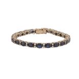 A sapphire and diamond bracelet