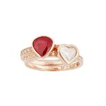 Jacquie Aiche | A pair of ruby and diamond rings