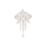 A diamond brooch, circa 1910