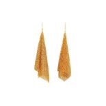 Elsa Peretti for Tiffany & Co. | A pair of gold Mesh earrings