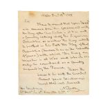 Nelson (Horatio) Autograph letter signed ('Nelson') to Sir William Hamilton