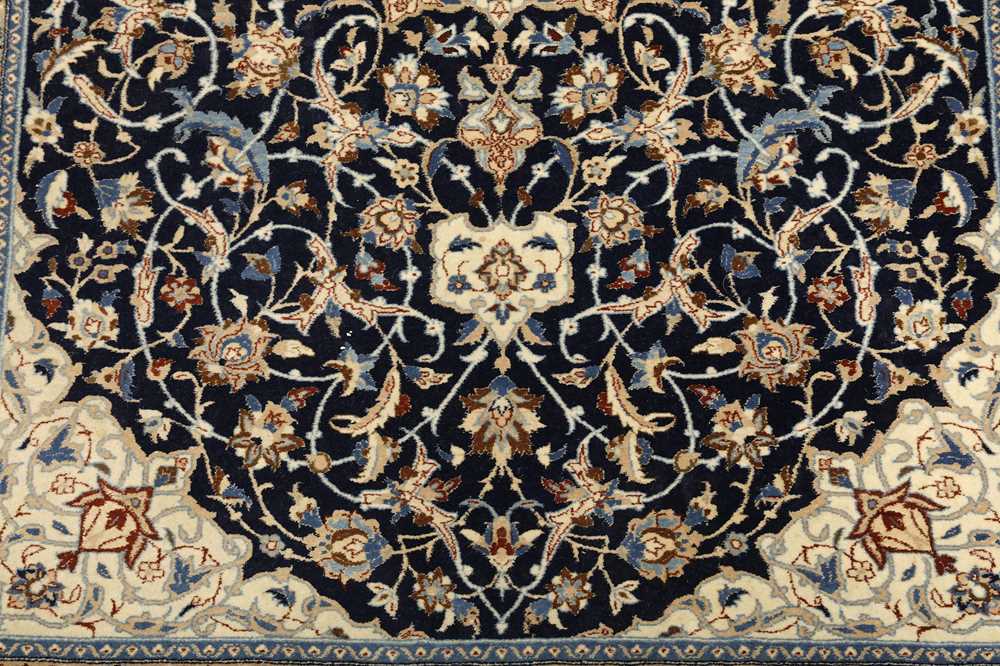 AN EXTREMELY FINE PART SILK NAIN RUG, CENTRAL PERSIA - Image 5 of 8