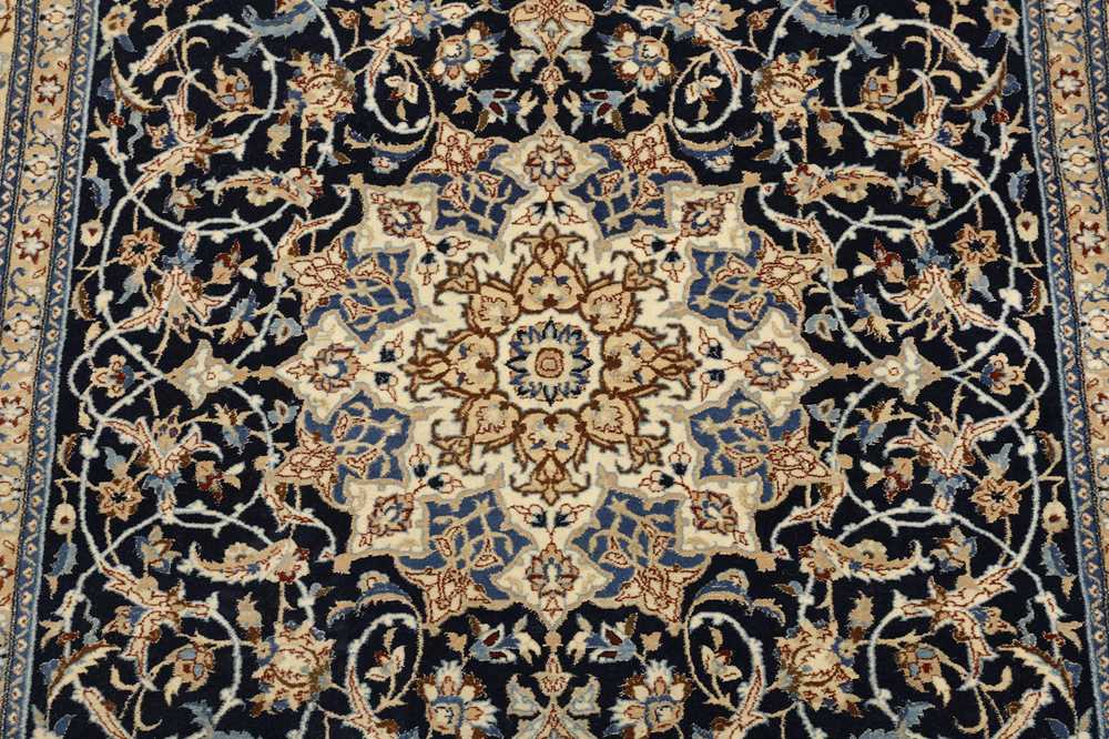 AN EXTREMELY FINE PART SILK NAIN RUG, CENTRAL PERSIA - Image 4 of 8
