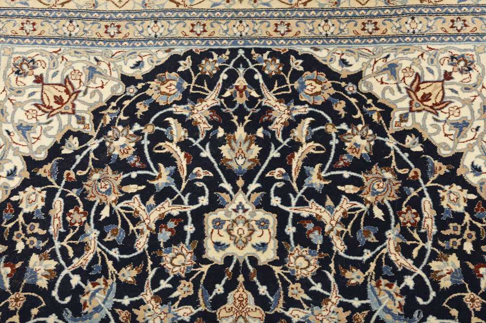 AN EXTREMELY FINE PART SILK NAIN RUG, CENTRAL PERSIA - Image 3 of 8