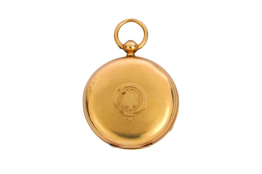 OPEN-FACE POCKET WATCH, 18K YELLOW GOLD. - Image 2 of 3