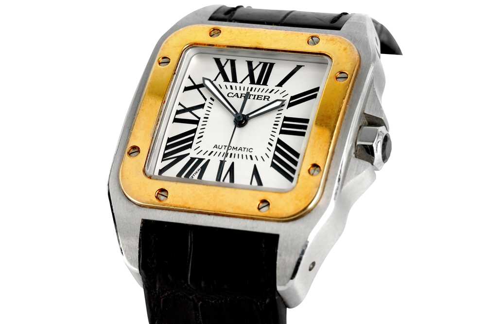 CARTIER. SANTOS 100 XL. - Image 2 of 6