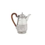 A Victorian sterling silver small coffee or hot water pot, London 1875 by Frederick Brasted