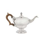 An early George III sterling silver teapot, London 1763 by Alexander Johnston