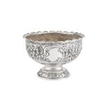 A Victorian sterling silver rose bowl, London 1898 by Wakely and Wheeler