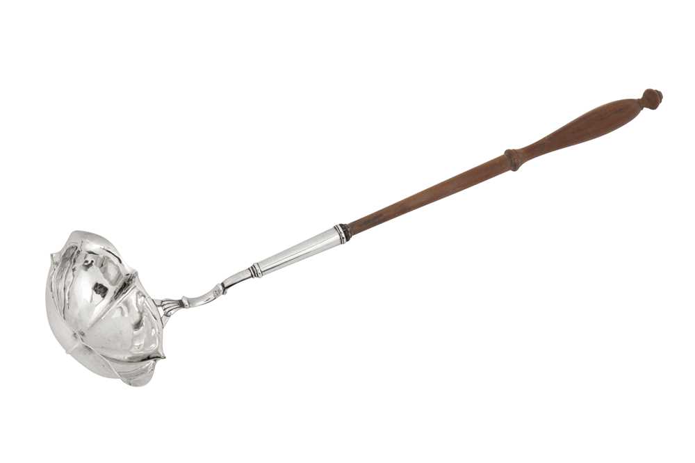 A rare George II Channel Islands silver punch ladle, Guernsey circa 1740 by Guillaume Henry (active